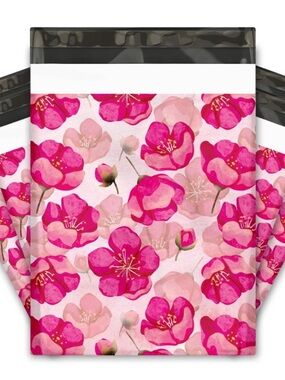 25 Pink Poppy Poly Mailers 10x13 Shipping Bags Boutique Mailing Envelopes 🌸